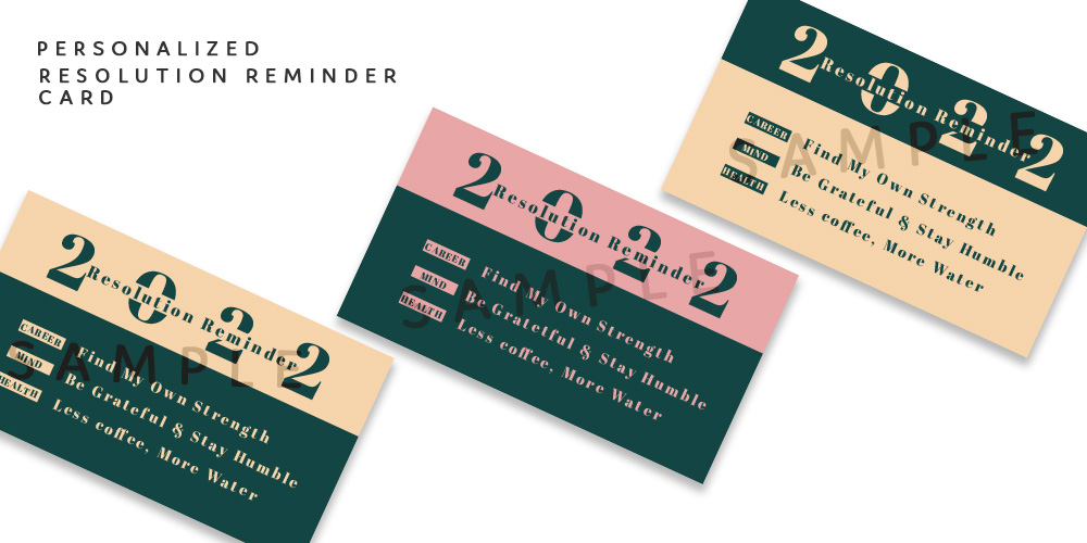 Personalizable Resolution Reminder Card Printable
